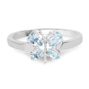0.68 Carat Genuine Blue Topaz .925 Sterling Silver Ring