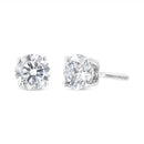 IGI Certified 14K White Gold 1 1/2 Cttw Lab Grown Diamond Solitaire Stud Earrings with Screwbacks (H-I Color, VS1-VS2 Clarity)