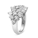 14K White Gold 4.0 Cttw Diamond Multi Row Scatter Band Ring (I-J Color, I1-I2 Clarity) - Size 7