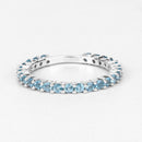 0.94 Carat Genuine Swiss Blue Topaz .925 Sterling Silver Ring