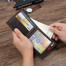 Vintage Crazy Horse Skin Men's Wallet