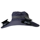Outdoor Wide Brim Sun Hat With 2 Rechargeable Fans Solar Powered 3 Wind Speeds UPF50+ Breathable Waterproof Nylon Mesh Outdoor Hat For Hiking Camping
