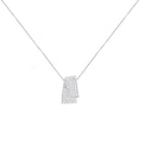 14KT White Gold Diamond Box Pendant Necklace (1 cttw, H-I Color, SI2-I1 Clarity)
