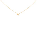 10K White Gold 1/10 Cttw Bezel Set Solitaire Princess Cut Diamond Kite Shaped Pendent Necklace - 18" Inches