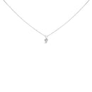 14K White Gold 1/5 Cttw 3-Prong Set Heart Shaped Solitaire Lab Grown Diamond 18" Pendant Necklace (F-G Color, VS2-SI1 Clarity)