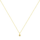 14K Yellow Gold Plated .925 Sterling Silver 1/2 Cttw Brilliant Round Cut Diamond Solitaire Milgrain 18" Pendant Necklace (K-L Color, I2-I3 Clarity)