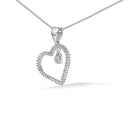 925 Sterling Silver 1/3ct TDW Diamond Heart Pendant Necklace