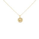 10K Yellow Gold 3 Leaf Clover 1/6 Cttw Diamond Pendant Necklace