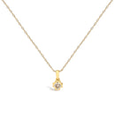 14K Yellow Gold Plated Sterling Silver 1/5 Cttw Diamond Swirl Pendant Necklace