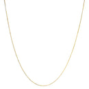 Solid 14K Yellow Gold 0.75mm Classic Box Chain Necklace. Unisex Chain - Size 16 Inches