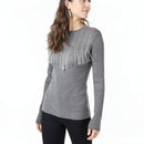 INC International Concepts Embellished Fringe Sweater, Gray, Size XL
