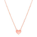 14k Rose Gold Polished Mini Heart Necklace