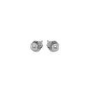 14k White Gold Spherical Stud Earrings (3.0 mm)