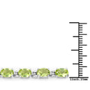 8.61 Carat Genuine Peridot .925 Sterling Silver Bracelet