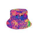 Neon Graffiti Mix Bucket Hat | UV Blacklight Reactive
