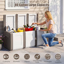 80 Gallon Patio Container with Lockable Lid for Packages and Garden