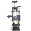 80 Inches Tall Cat Tree with 2 Large Condos and Dangling Toys