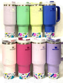 80's Vibe Tumbler Boot- pink, green, blue, yellow