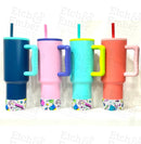 80's Vibe Tumbler Boot- pink, green, blue, yellow