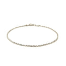 14k White Gold Solid Diamond Cut Rope Bracelet 1.5mm