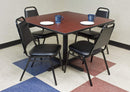 Regency 42in Square Laminate Table Top- Mahogany/Mocha Walnut