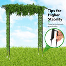 81 Inch Garden Arbor Metal Archway for Climbing Plants-Black