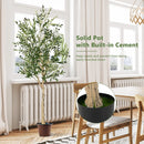 6 Feet Artificial Olive Tree in Cement Pot