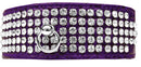 Dog, Puppy & Pet Designer Croc Collar, "Five Row Clear Crystal"