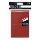 PRO-Gloss Standard Deck Protector Sleeves (Red)