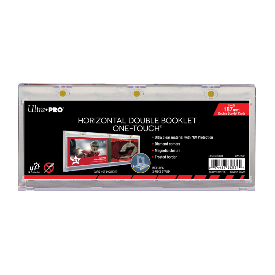 187mm Double Booklet Card UV ONE-TOUCH® Magnetic Holder