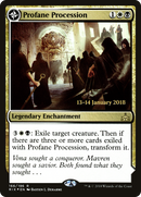 Profane Procession // Tomb of the Dusk Rose (PRE-166S) - Rivals of Ixalan Promos: (compasslanddfc) Foil