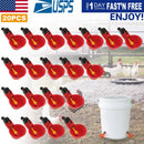 20 Pack Chicken Waterer Automatic Poultry Waterer Chicken Drinker Cups w/Mounting Joint for Chicken Poultry