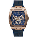 Guess Men's Blue Gold Tone Multi-function