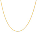 Unisex Solid 14K Yellow Gold 2.8mm Imperial Herringbone Chain Necklace - 18" Inches