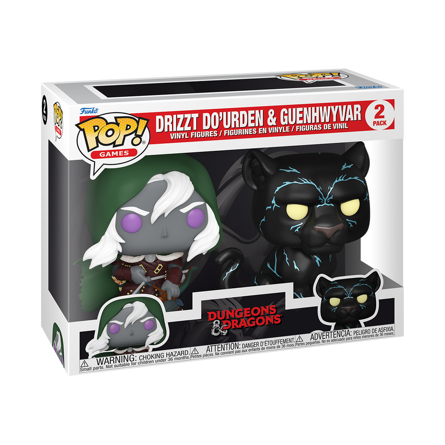 PREORDER (Estimated Arrival Q1 2025) POP Games: Dungeons and Dragons - Drizzt Do'urden & Guenhwyvar 2-Pack