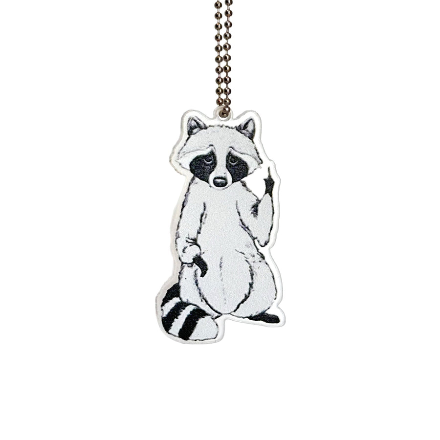 Pissy Raccoon Charm - Tumbler Handle Charm
