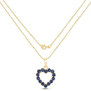 0.64 Carat Genuine Blue Sapphire 10K Yellow Gold Pendant