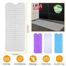 Bath Tub Mat Non-Slip Shower Mat BPA-Free Massage Anti-Bacterial with Suction Cups Washable for Bathroom Kitchen Pool