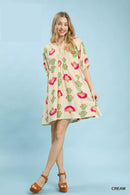 Umgee Abstract Print Mini Dress