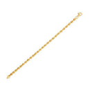 Silk Rope Chain Bracelet in 14k Yellow Gold (4.30 mm)