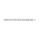 .925 Two-Tone Sterling Silver Diamond Accent Open Box Link Bracelet (I-J Color, I1-I2 Clarity) - 7"