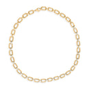 Gold Vermeil .925 Sterling Silver 1/4 Cttw Diamond Bold Octagonal Link Necklace