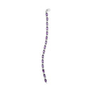 .925 Sterling Silver 7x5mm Oval Amethyst and Diamond Accent X-Link Bracelet (H-I Color, SI1-SI2 Clarity) - Size 7"