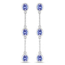 1.98 Carat Genuine Tanzanite .925 Sterling Silver Earrings