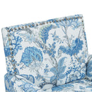 Floral Upholstered Accent Chair with Nailhead Trim