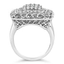 Sterling Silver 1.0 Cttw Diamond Celtic Knot Cocktail Ring
