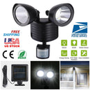 Solar Lights 22LEDs Outdoor Security Lights Motion Sensor IP44 Water-Resistant 360¡ Rotatable Dual Heads Solar Wall Light for Entryways Stairs Yard Ga