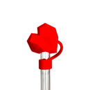 Faceted Heart Straw Toppers