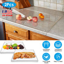 Clear Acrylic Kitchen Cutting Board with Counter Lip 17.71x15.74IN Non-Slip Transparent Countertop Cutting Board Kitchen Countertop Protector For Dini