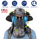 Solar Fan Hat with UPF50+ Sun Protection & Neck Flap